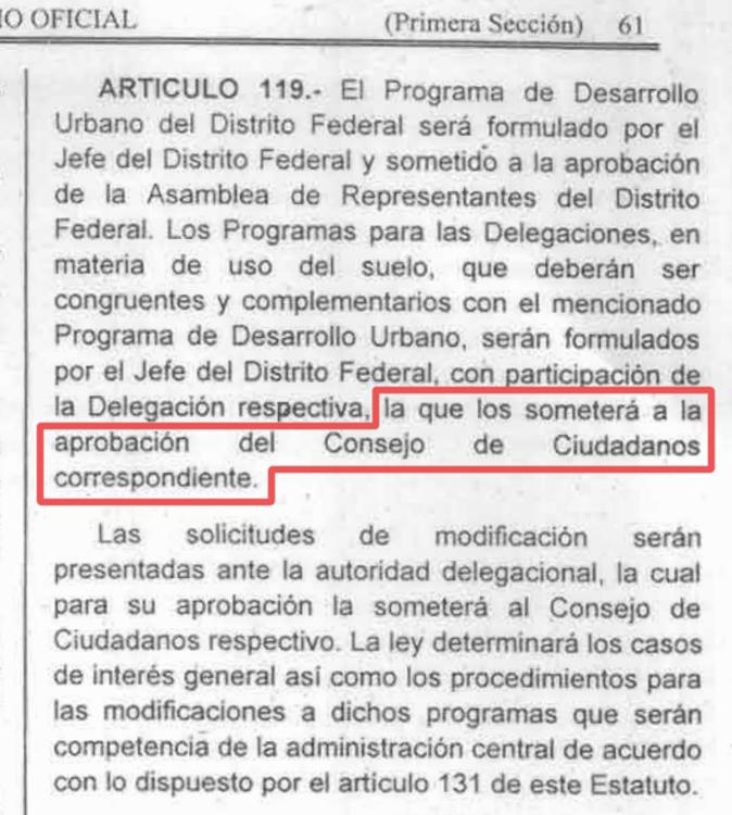 Estatuto de Gobierno del Distrito Federal